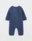 Footless long jumpsuit in blue merino wool IRON BLEU 23 / 23IV2356NG6205