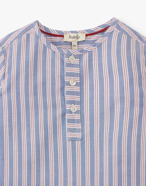 Boys' long-sleeved shirt with nautical stripes ARGOS 20 / 20VU2015N0A506