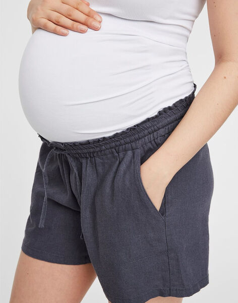 Blue maternity shorts MLLINEN SHORTS / 19VW2681N02080