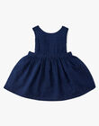 Girls' fancy Spanish denim apron dress in blue ANGIE 20 / 20VU1912N18P270