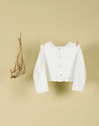 Girls' white cardigan TOLFA 19 / 19VU1913N11000