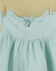 Girls' azure blue embroidered dress and bloomer TEHILETTE 19 / 19VU1938N18C201