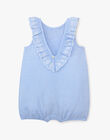 Girls' short chambray jumpsuit in blue APPOLINE 20 / 20VU1923N26721