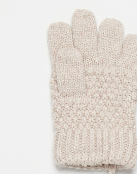 Fancy knitted gloves in merino wool FADINE 468 22 / 22I129682N51806