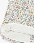 Vanilla and yellow bloomer and dress with liberty fabric in cotton girl's dress and bloomer CADIX 21 / 21VV2212N18114