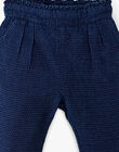Girls' fancy carrot cut Spanish denim pants in blue ANADORA 20 / 20VU1913N03P270
