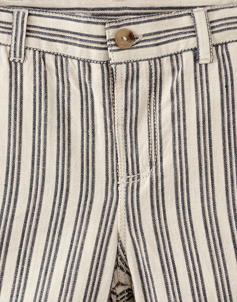 Striped vanilla Bermuda shorts AIMERIC 20 / 20VU2025N02114
