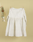 Girls' vanilla checkered dress TISANE 19 / 19VU1922N18114