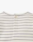 Boys' vanilla striped long-sleeve T-shirt AARON 20 / 20VV2311N0F114