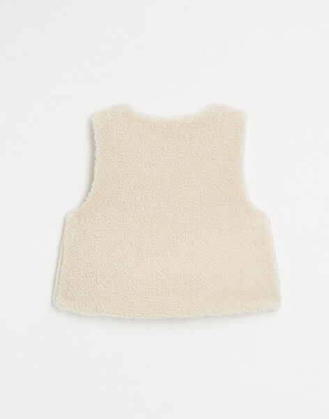 Children's sleeveless imitation fur vest IFURBILU 23-K / 23I129572NAY009