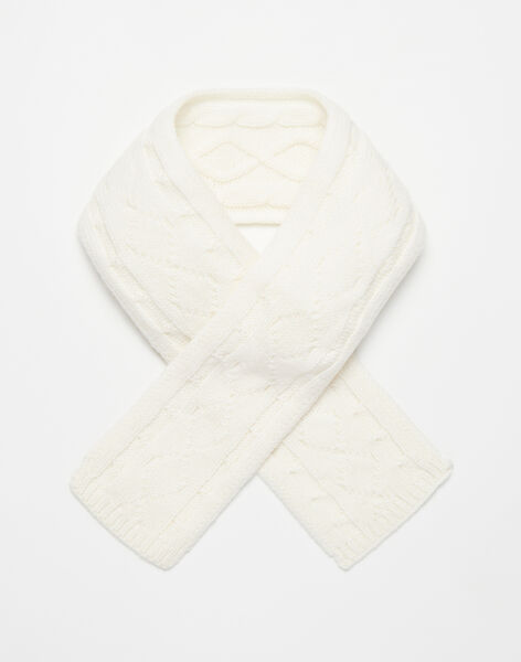 Knitted scarf with merino wool twists FINOU 22 / 22IU6111N50009