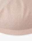 Girls' knit cotton cashmere newborn hat in light pink AMIRETTE 20 / 20PV6811N63307