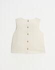Sleeveless cotton gauze blouse with embroidery HORLANE 23 / 23VU1913ND6080