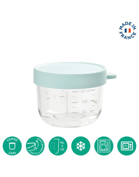Light blue glass storage pot 150 ml PORTION 150 BLE / 19PRR2002VAI020
