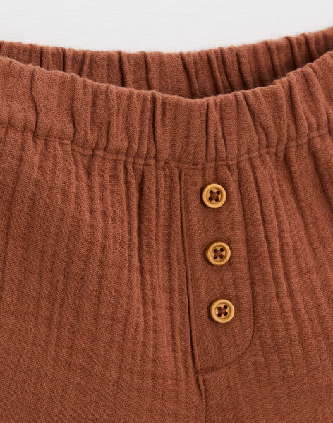 Rust-coloured cotton gauze shorts JOGGY 24 / 24VU2013N02408