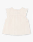 Light pink blouse with Lurex® stripes and girl's cotton CALISTAZE 21 / 21VU1923N09321