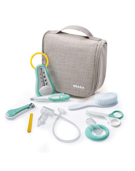 Baby nomadic toilet bag 9 accessories Béba gray from birth TROUS TOILET GR / 19PSSO007AHY940