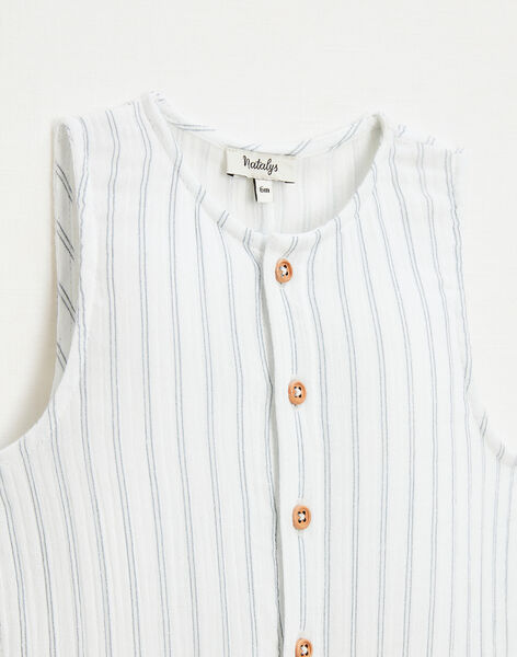 Organic cotton gauze striped jumpsuit FELIX 22 / 22IU2014N26114