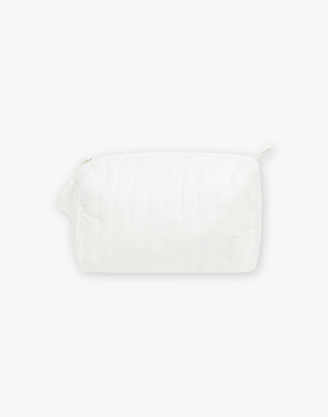 Ecru toilet bag in organic cotton gauze ORELIA-EL / PTXQ641ATTO114