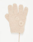 Mottled embroidered gloves ILISENE 23-K / 23I129671N51810