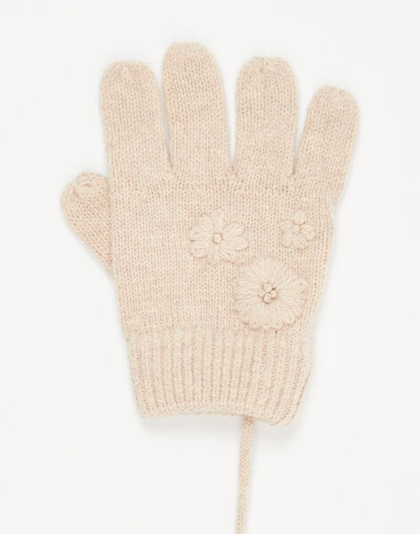 Mottled embroidered gloves ILISENE 23-K / 23I129671N51810