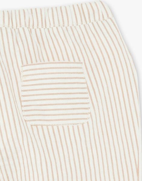Vanilla striped seersucker boy pants CORENTIN 21 / 21VV2311N03114