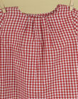 Girls' vanilla and red gingham blouse TOLANA 19 / 19VU1912N09114