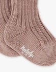 Unisex knit socks in beige AUBILLE 20 / 20PV7017N47A013