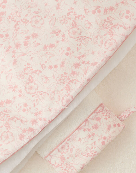 Girls' floral print hooded towel and bath mitt ALANIBAIN 20 / 20PV5911N73114