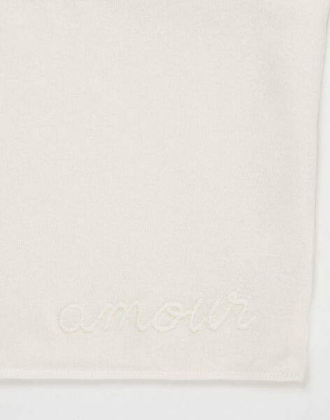 "Love" embroidered Merino wool blanket ILICHOUETTE 23 / 23IV7052NL1001