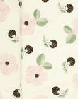 Girls' floral print crib bumper in vanilla ADELE-EL / PTXQ6211N74114