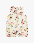 Girls' short floral print jumpsuit in vanilla ANGELIQUE 20 / 20VU1921N26114