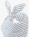 Girls' vanilla and navy striped scarf ABERYLLE 20 / 20VU6013N88114