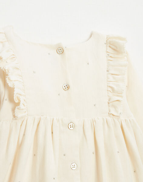 Organic cotton dress with embroidered dots in metallic threads FANETTE 22 / 22IU1916N18632