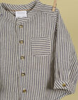 Boys' indigo striped shirt TUYAU 19 / 19VV2371N0A703