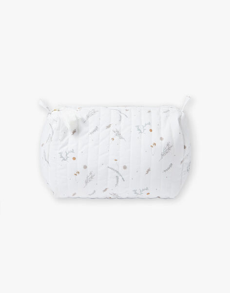 Flower print toilet kit in white PEARL-EL / PTXQ6213TTO632