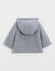 Grey merino wool hooded jacket IMANUEL GRIS 23 / 23IV2455N17J920