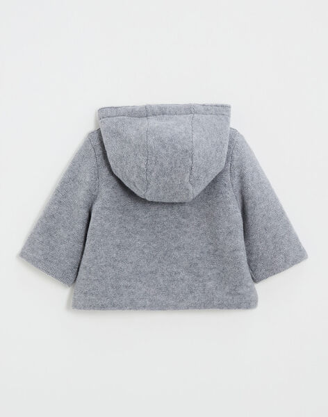 Grey merino wool hooded jacket IMANUEL GRIS 23 / 23IV2455N17J920