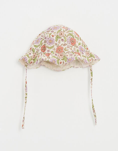 Floral print hat with lurex stripes JAVANAISE 24 / 24VU6018N84321