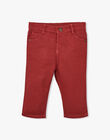Boys' straight cut pants in brick red AURELIEN 20 / 20VU2011N03506