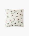 Girls' cushion cover with floral print, 40x40 cm, in vanilla AORANE-EL / PTXQ6211N87114