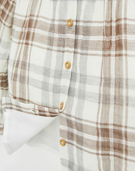 Checkered blouse with metallic threads FELICIA 468 22 / 22I129111N09114
