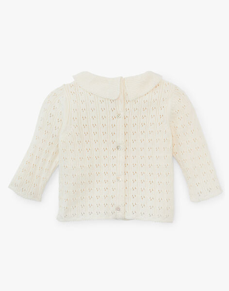 Girls' cotton-cashmere sweater in vanilla ALOUNA 20 / 20VU1911N13114