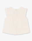 Light pink blouse with Lurex® stripes and girl's cotton CALISTAZE 21 / 21VU1923N09321