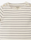 Boys' short-sleeved striped bodysuit in vanilla AUBREY 20 / 20VU2015N67114