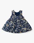 Girls' Liberty fabric pinafore dress and bloomers in blue ALONA 20 / 20VU1915N18099