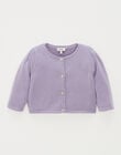 Purple cotton cardigan JULIETTE 24 / 24VU1911N11710