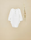 Baby girls' vanilla long-sleeve bodysuit VALDINE 19 / 19IU1912N67114
