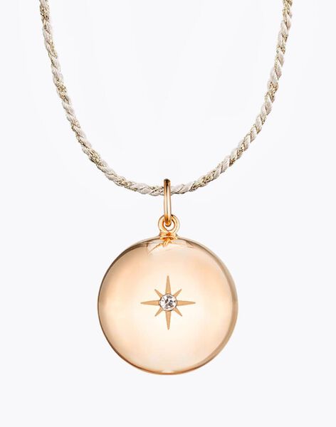 Rose gold finish bola on cord - Lucky star BOLA ETOILE ROS / 23PCTE003BIJK009