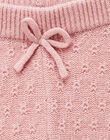 Girls' rosewood knit leggings VENISSIA 19 / 19IU1931N3A312